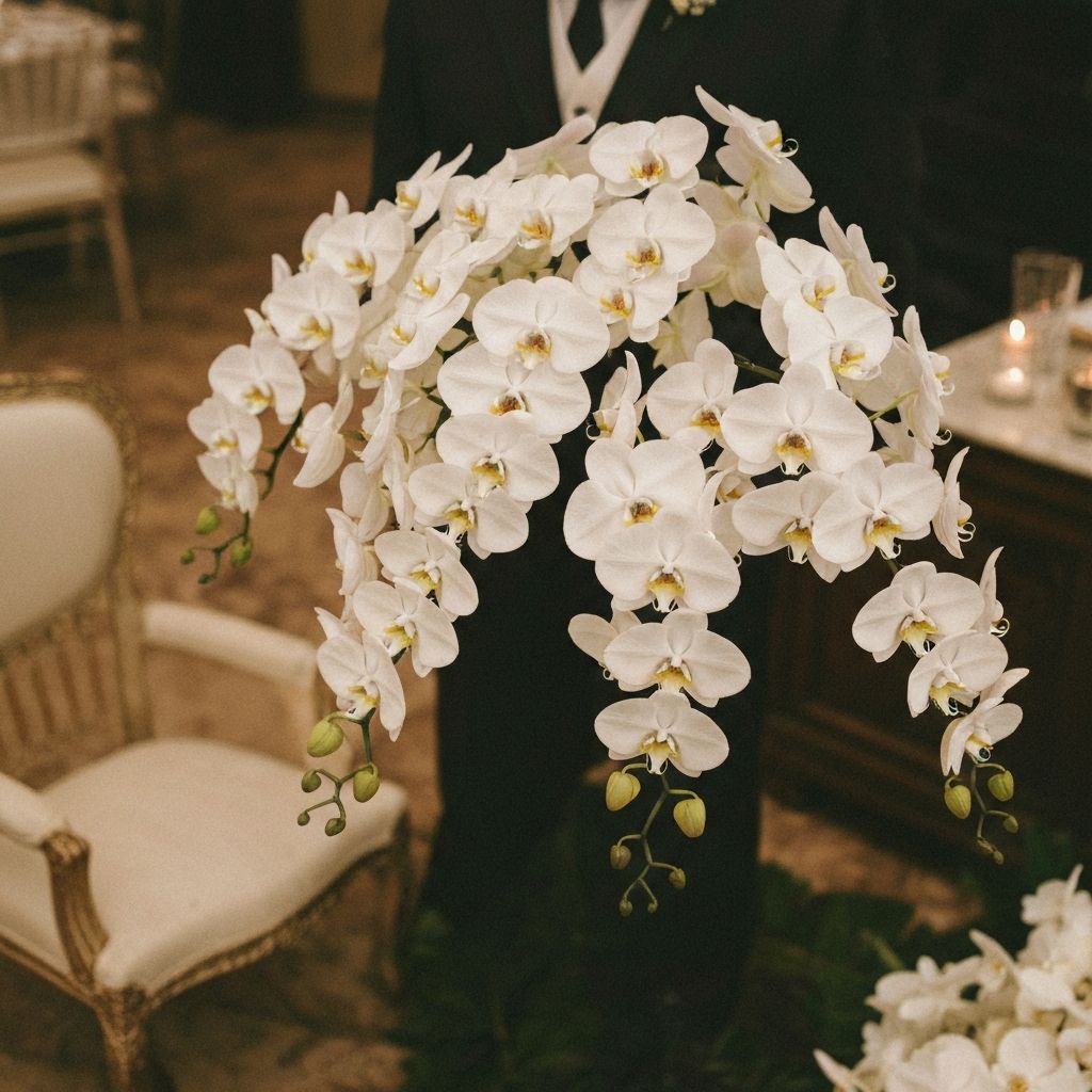 An overhead photograph of a wedding place setting